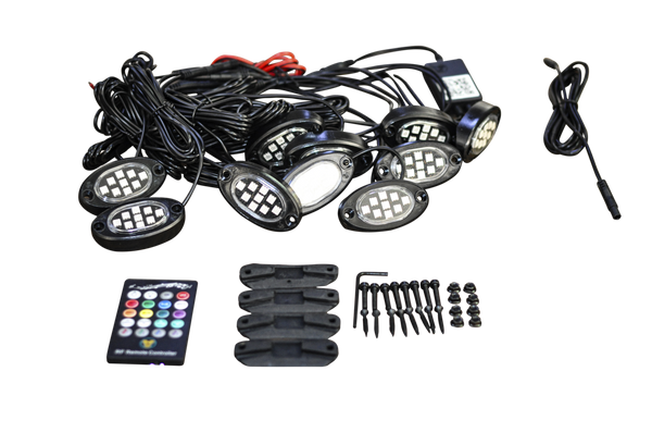 10pc Colour Rock Light Set