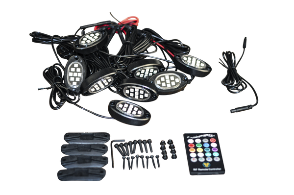 8pc Colour Rock Light Set