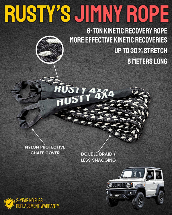 Jimny 6-Ton Kinetic Recovery Rope (8 Meters)